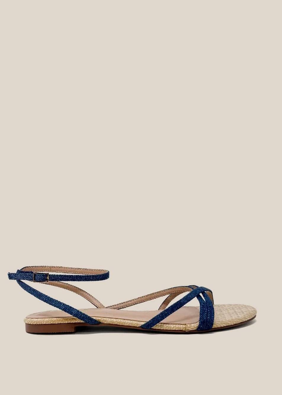 NEW SHU SHOP women's betty flat sandal in denim